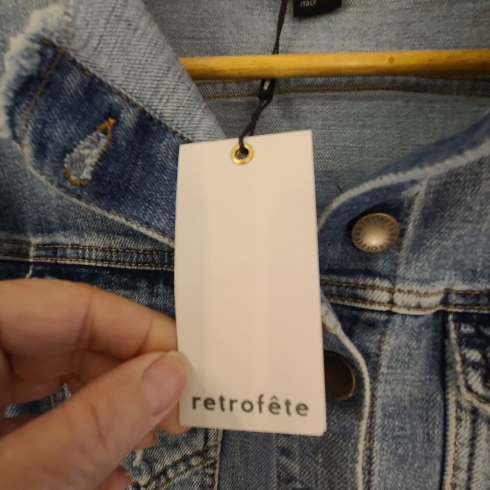 Retrofete Lia Denim jumpsuit size M NWT MSRP $590 - Picture 7 of 14